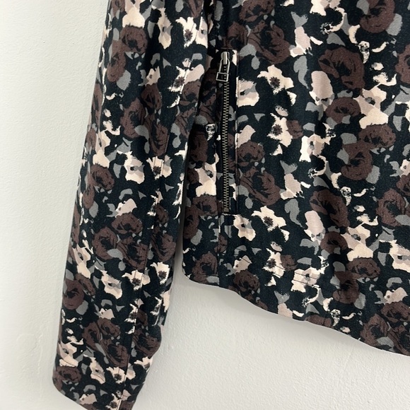 Aritzia Talula Brown/Black/Cream A-Symmetrical Fall Jacket - Picture 2 of 10